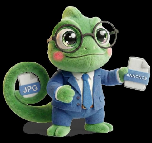 Heico la mascotte HeicPro optimisant des photos immobilières